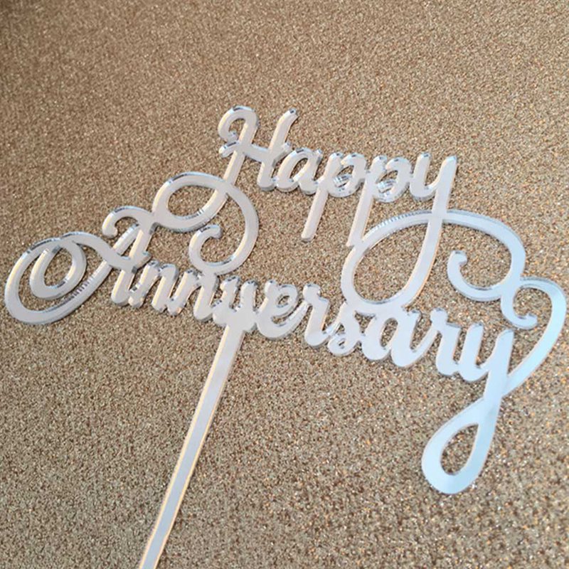 Acrylic Cake Insert Card Party Decoration Happy Birthday Anniversary Wedding Cake Toppers