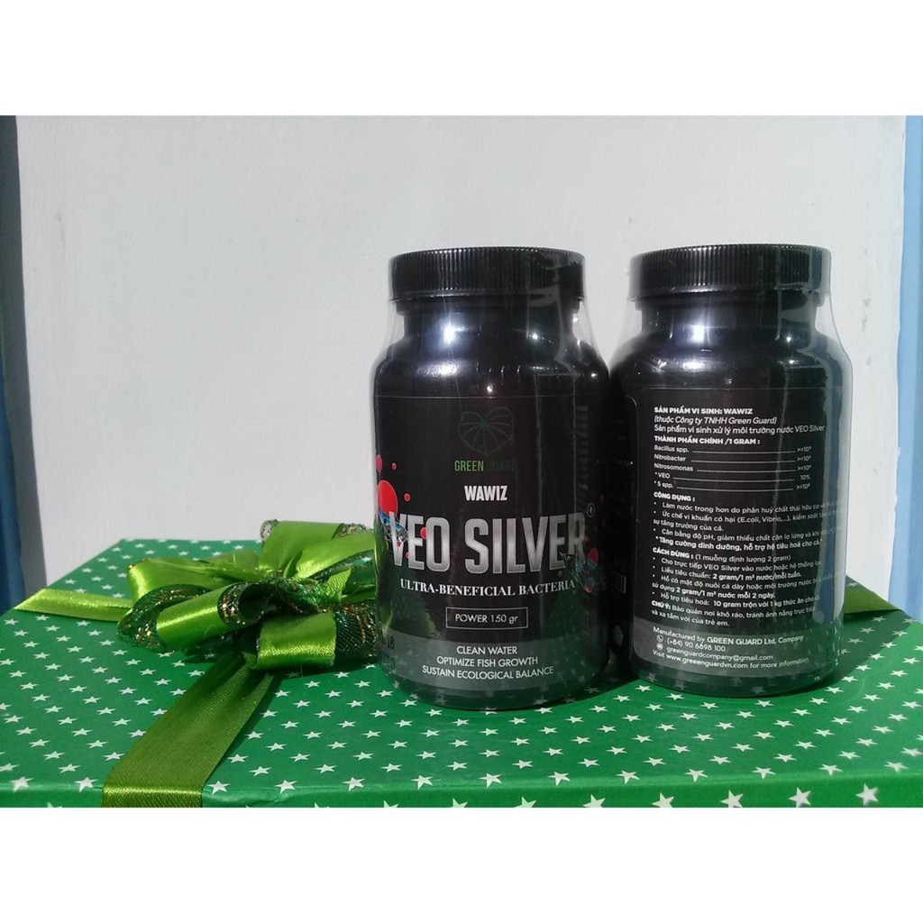 Men vi sinh VEO SILVER 150G, men vi sinh dạng bột cho hồ cá, tép cảnh, dùng ít hiệu quả cao, chất lượng nước luôn đẹp