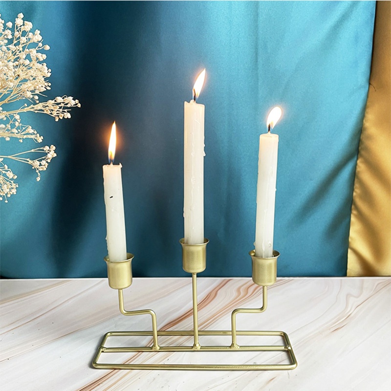 Giá Đỡ Đèn Cầy Bằng Kim Loại Phong Cách Bắc Âu Cổ Điển Độc Đáo Trang Trí Bàn Tiệc Cưới