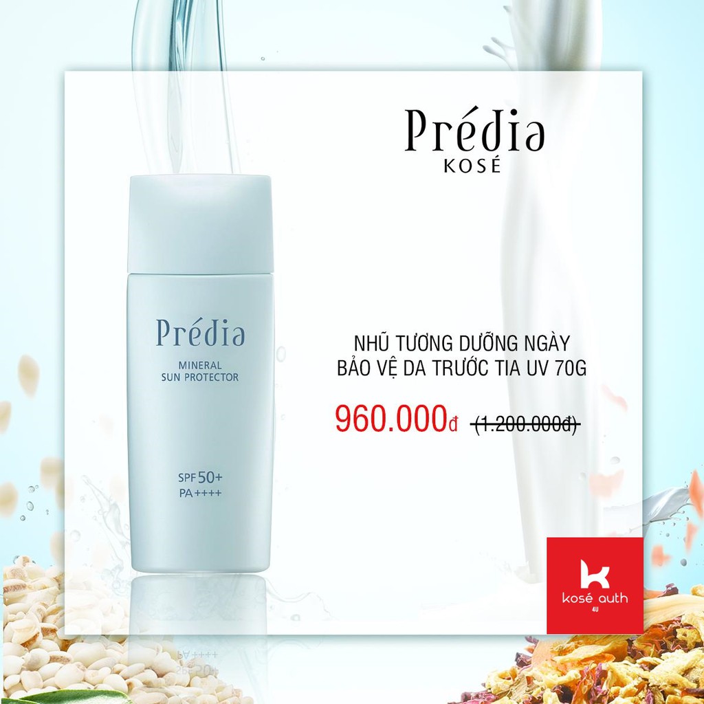 CHỐNG NẮNG DẠNG NHŨ TƯƠNG KOSE PREDIA MINERAL PROTECTOR EX SPF 50+/PA++++ 70G CHÍNH HÃNG