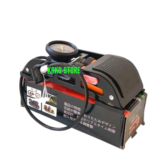Bơm hơi đạp chân mini Kapusi , bơm lốp xe máy xe đạp phao bóng 1 và 2 piston, Kako store