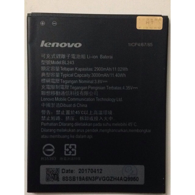 Pin lenovo K 3 Note A7000 ( Bl- 243) chính hãng