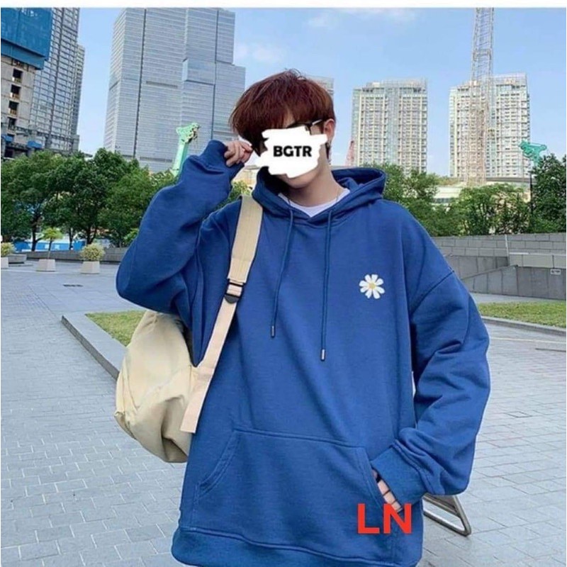 Áo hoodie lô gô hoa cúc nhị vàng LN12