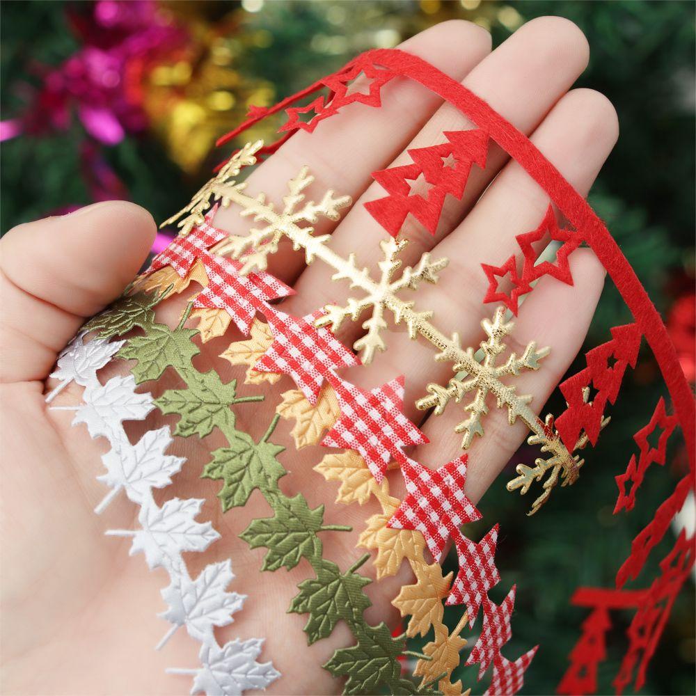 Dây Ruy Băng Họa Tiết Hoa Tuyết / Ngôi Sao / Trái Tim Dùng Trang Trí Giá