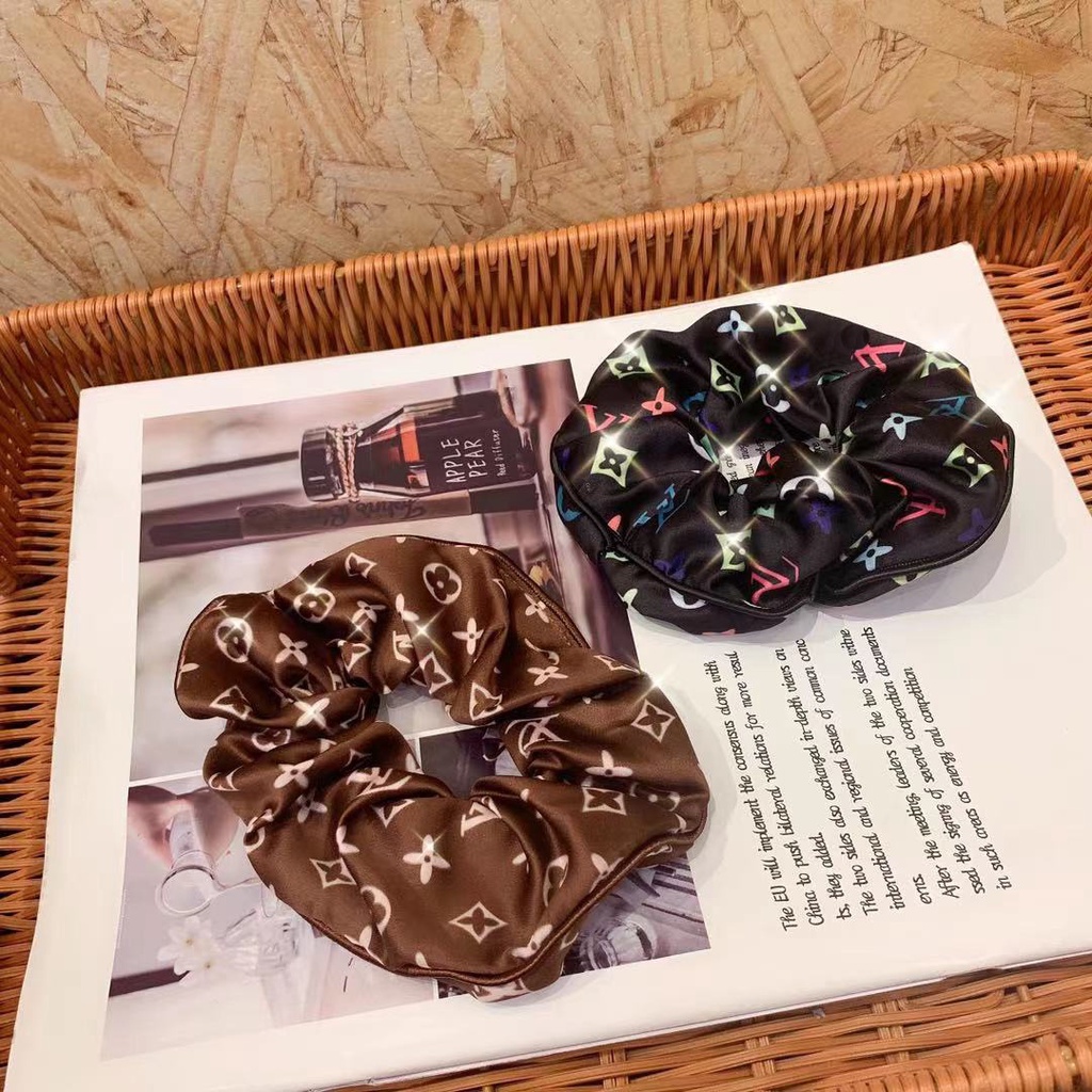 Dây Buộc Tóc Cao Su Xếp Ly Đơn Giản Thời Trang Phong Cách Retro Cho Nữ