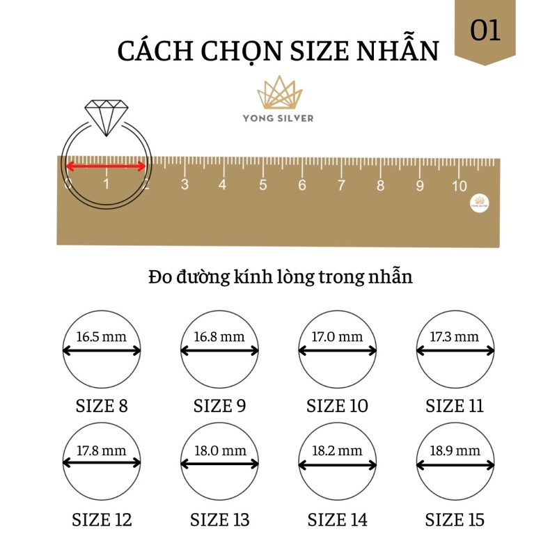 Nhẫn bạc nữ 925 FREESHIP mẫu vương miệng công chúa vàng hồng