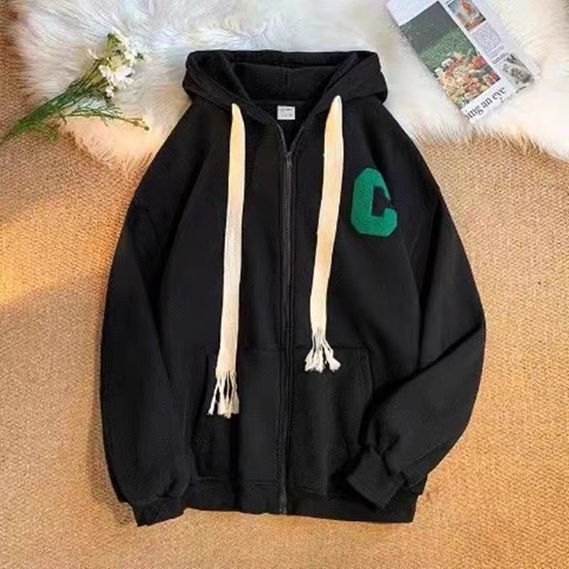 Áo Khoác Hoodie Zip Nỉ Bông - APT Unisex - Áo Hoodie Zip Form Rộng Mũ 2 Lớp, Kéo Khóa Hình Thêu Chữ C