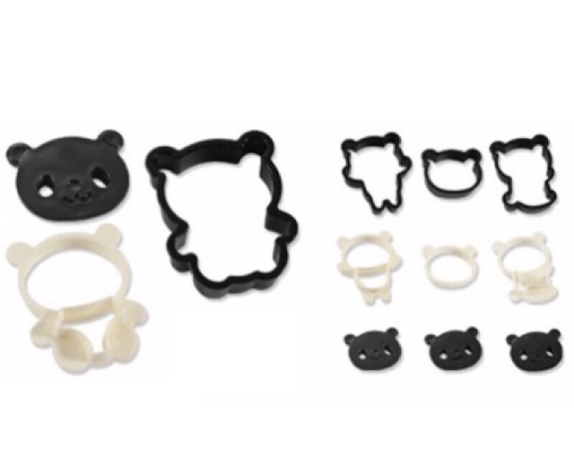 Bộ 4 cutter hình gấu trúc panda