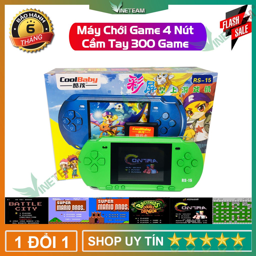 Máy Chơi Game Cầm Tay Rs-15 Tích Hợp 318 Trò Chơi Cổ Điển 3.2 Inch VINETTEAM -dc4411