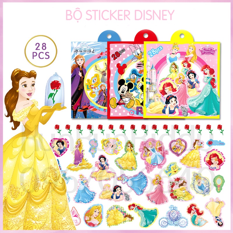 Sticker hoạt hình bản to trang trí cho bé