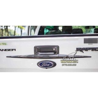 Ốp tay cốp sau xe ford ranger - fiber carbon