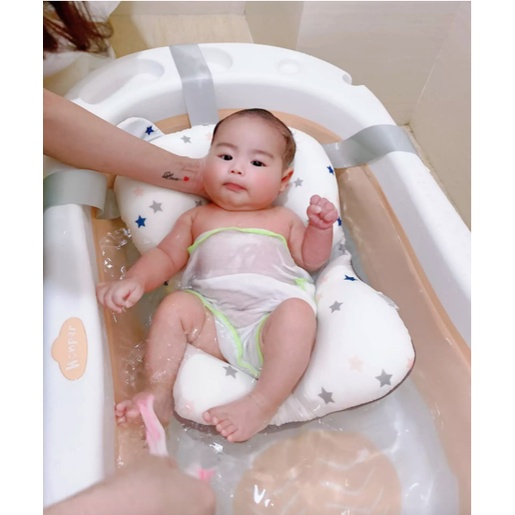 Chậu tắm gấp gọn cho bé kèm phao tắm Honper - Riobaby
