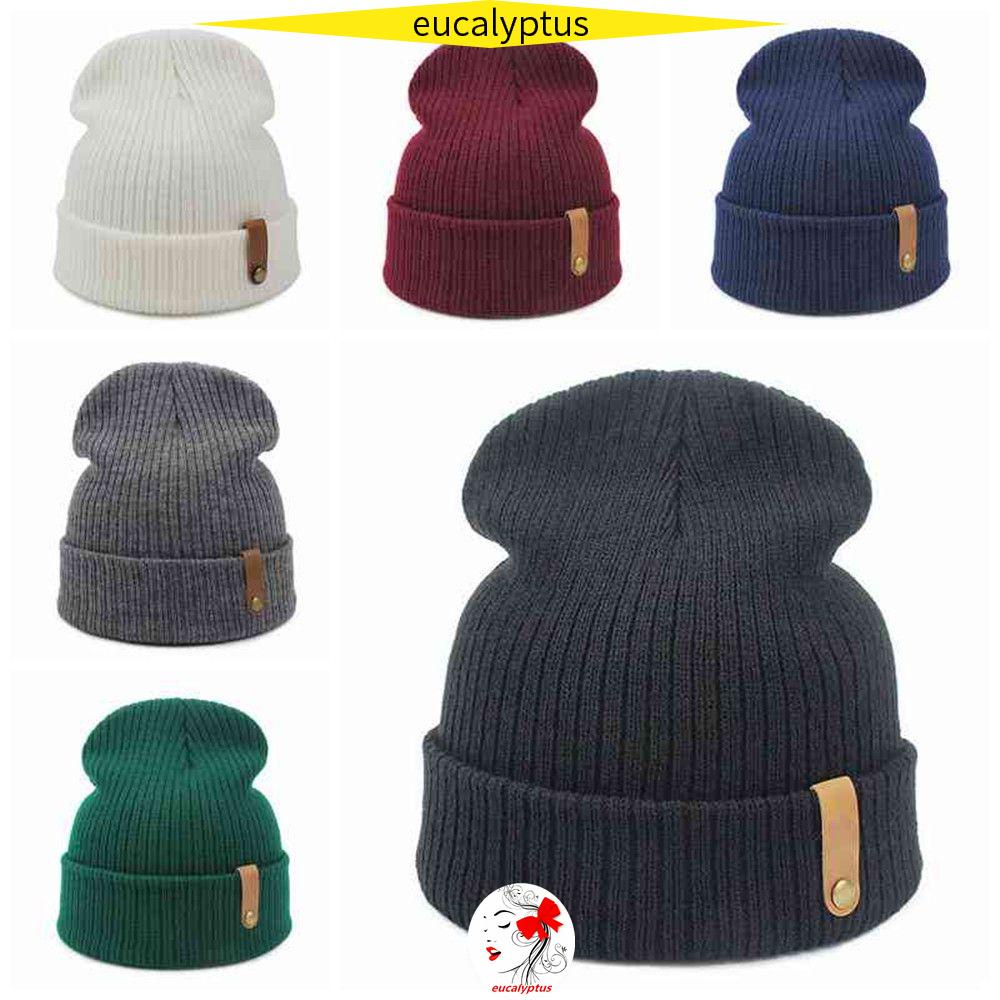 Mũ Len 100% Acrylic Màu Trơn Giữ Ấm Mùa Đông Thời Trang Cho Nam Nữ