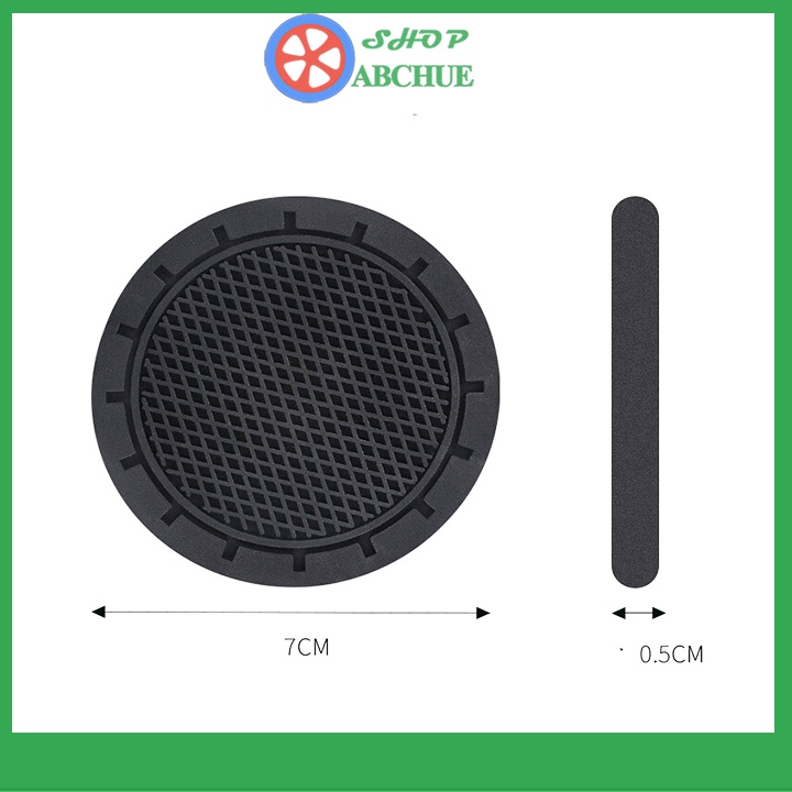 Bộ 2 miếng lót cốc nước bằng sợi carbon dùng trên xe hơi