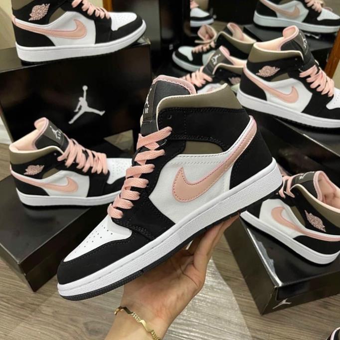 Giày thể thao JD1 jordan 1 cam đào peach mo_cha cổ cao cổ thấp nam nữ cực chất, hàng new 2022 Fullbox + Tặng dây
