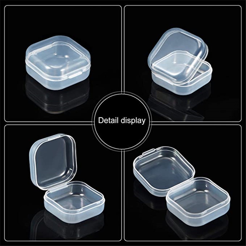 1 Hộp Đựng Thuốc / Trang Sức Mini Bằng Nhựa Trong Suốt Tiện Dụng Ốp