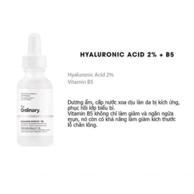 Serum TO Hyaluronic Acid 2% + B5 cấp nước và hồi phục da