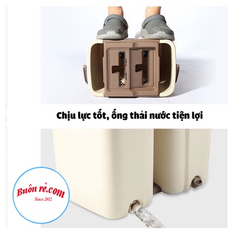 Bộ chổi cây lau nhà tự vắt kèm thùng Pulito thông minh, đầu xoay 360 độ 01528