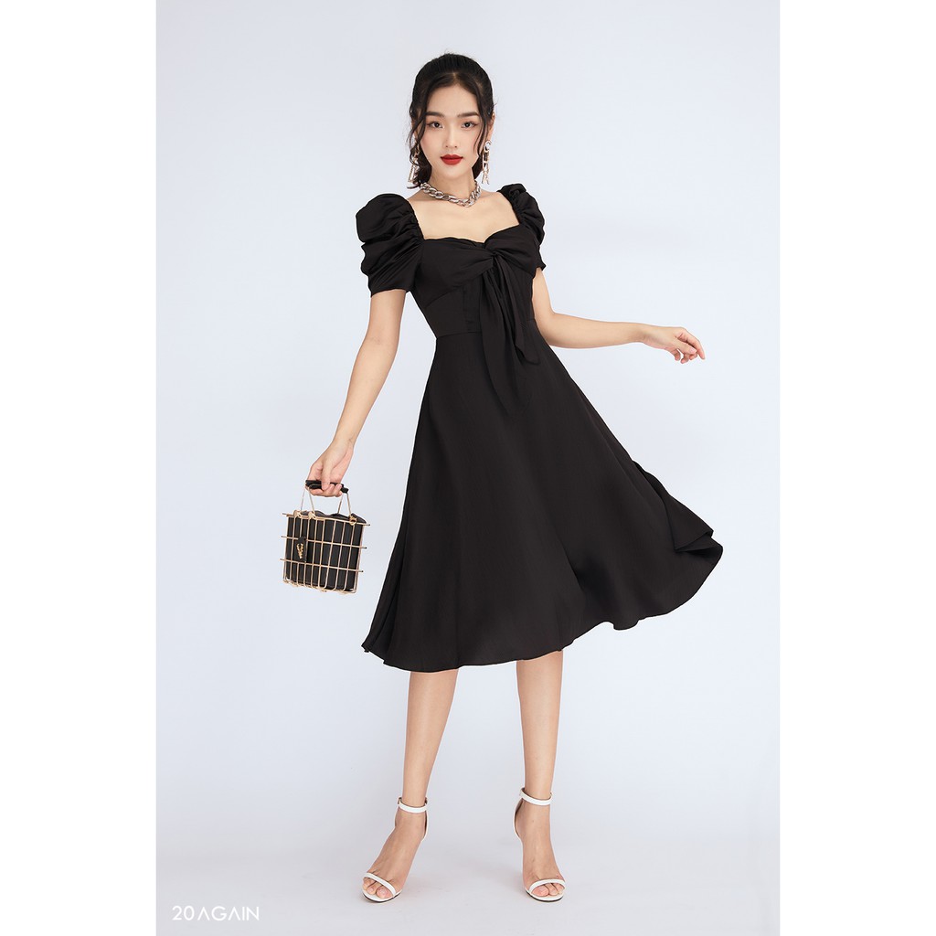 Đầm xoè phối tay bồng 20Again DEA0815 | BigBuy360 - bigbuy360.vn