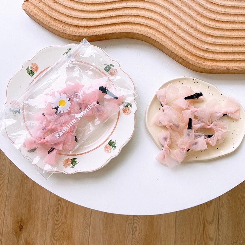 Set 10 kẹp tóc hình nơ dễ thương nhiều màu sắc dành cho bé gái