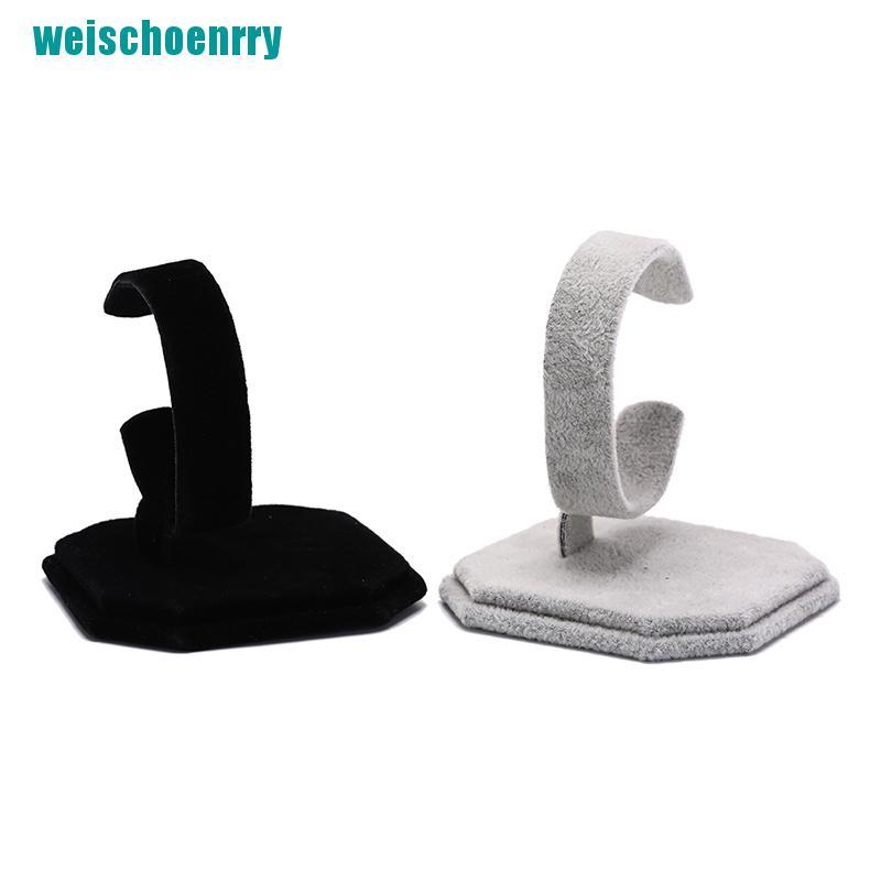 Rér●1 Giá Đỡ Trưng Bày Đồng Hồ / Trang Sức Hình Chữ c Bằng Nhung