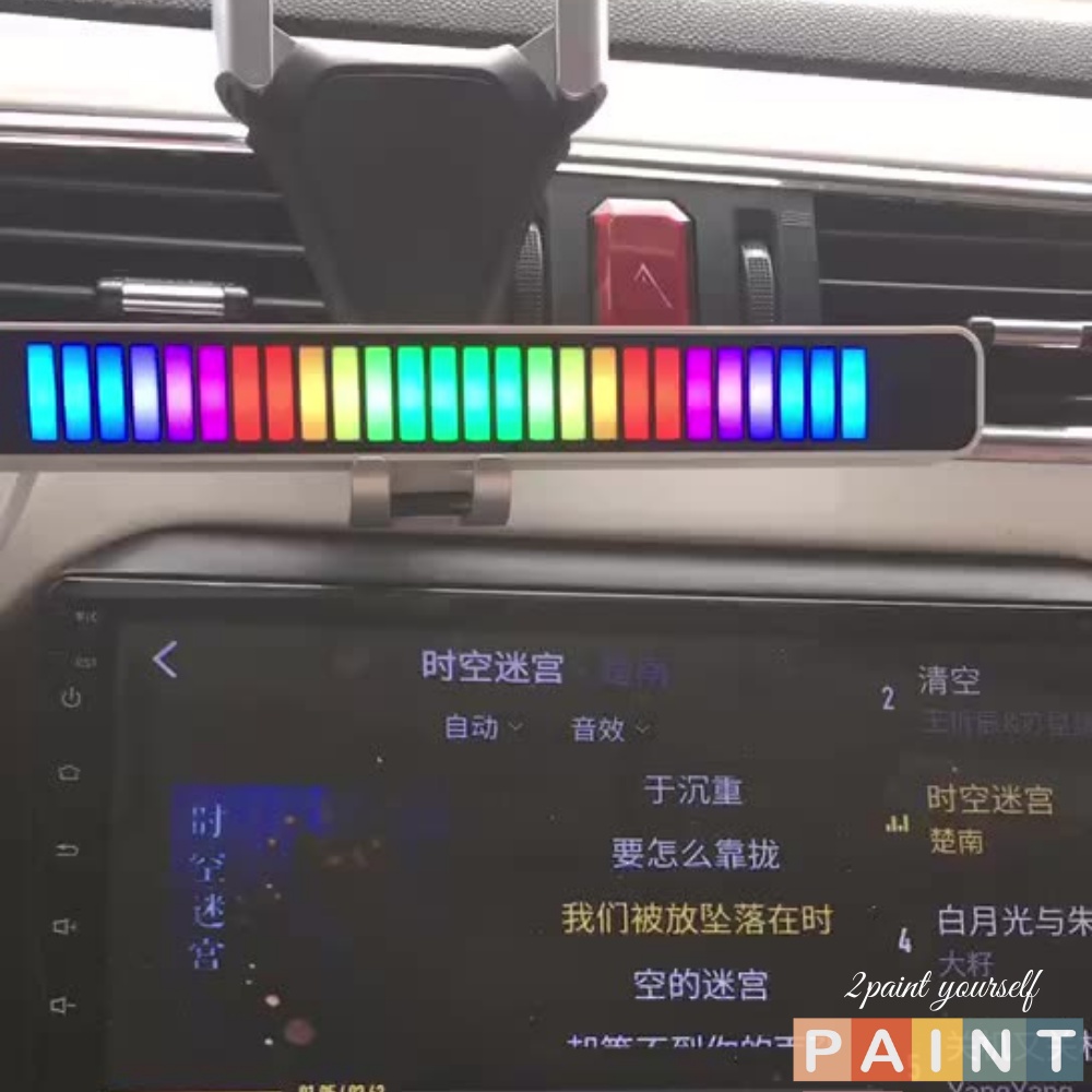 Đèn LED RGB cảm ứng theo nhạc có app điều khiển, phụ kiện quay tiktok trend 2021