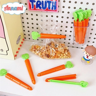 Set 5 Kẹp Giữ Miệng Túi Thực Phẩm Tạo Hình Củ Cà Rốt Thiết Kế Dễ Thương