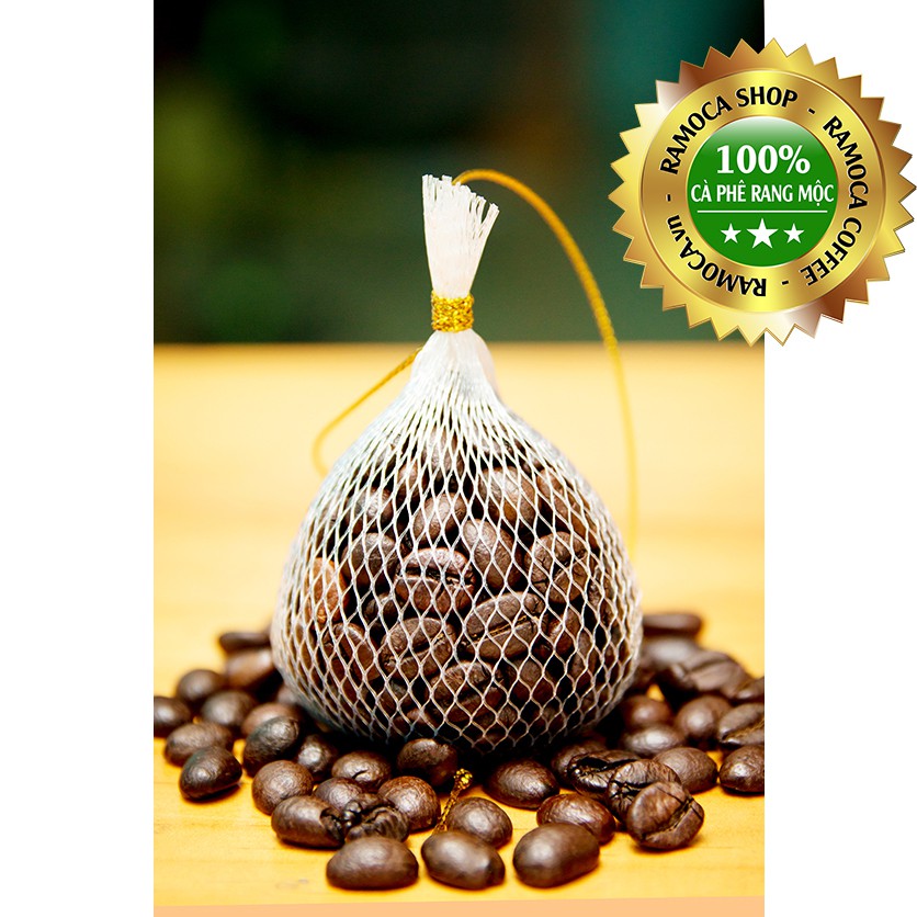 Set 10 túi thơm hạt cà phê rang mộc chuyên hút ẩm, khử mùi và làm thơm xe ô tô, không gian phòng, tủ quần áo...