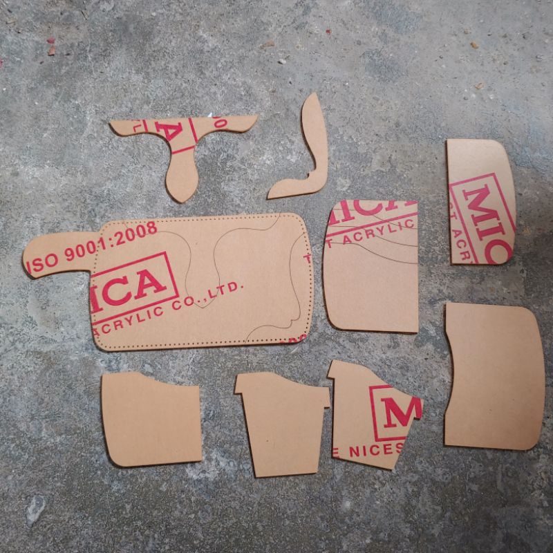 Mẫu rập dùng để làm ví biker . leather pattern tool