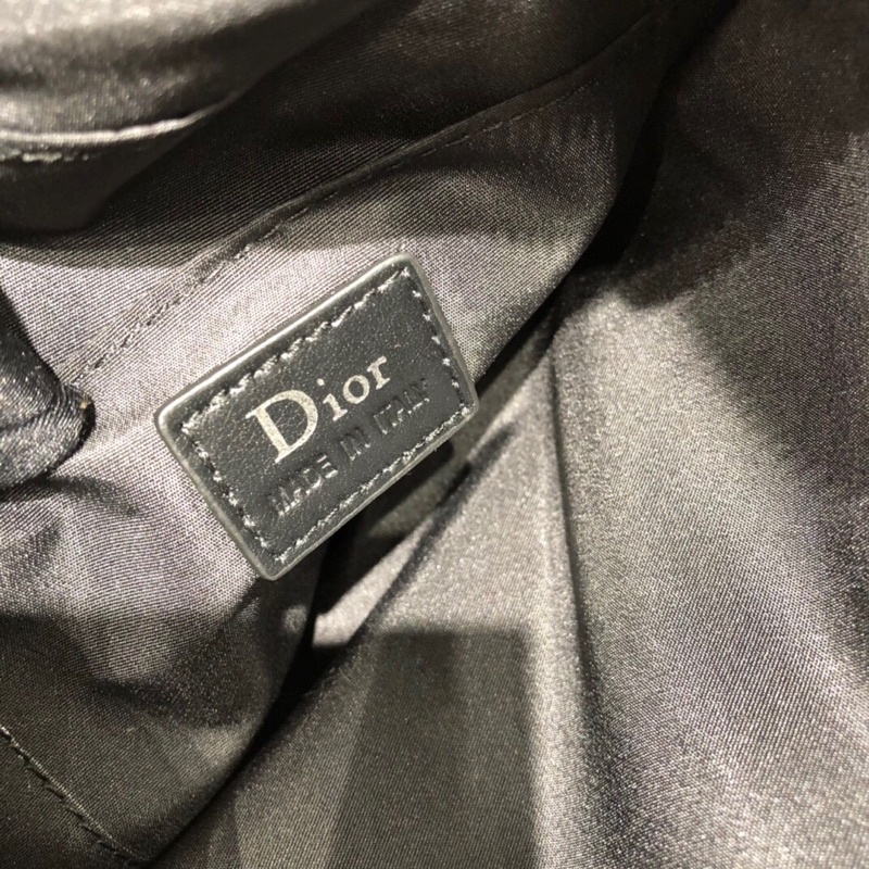 Túi clutch vải nylon có chữ D trang trí nhãn dán da nhãn hiệu laze dior CD