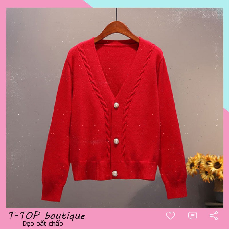 Áo khoác len fom rộng bigsize, cardigan nữ thu đông mẫu mới nhất 2023