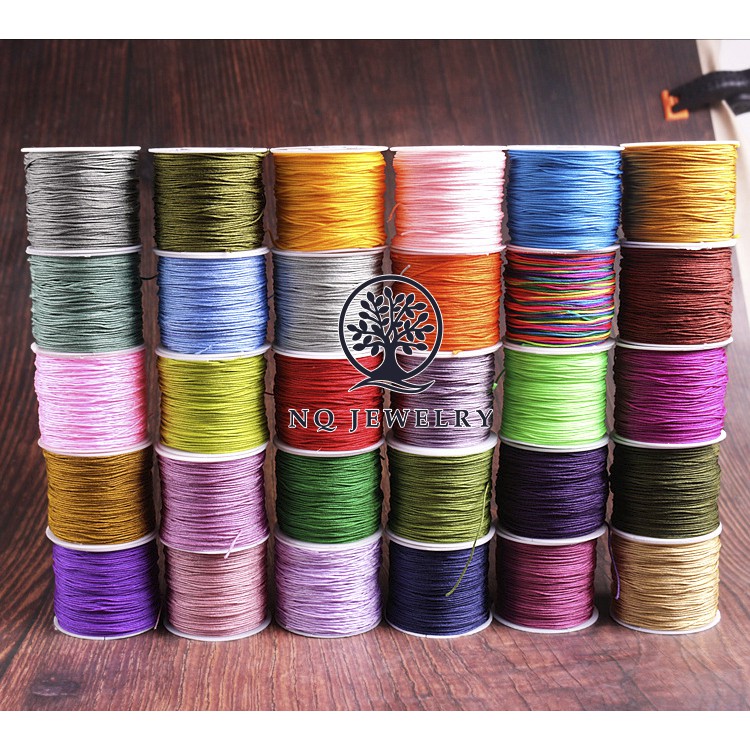 Bó 10 - 20M Dây Vải Dù 0.8Mm Đan Vong Đủ Màu - Bó Dây Vải Dù 0.8Mm Handmade Nq Jewelry