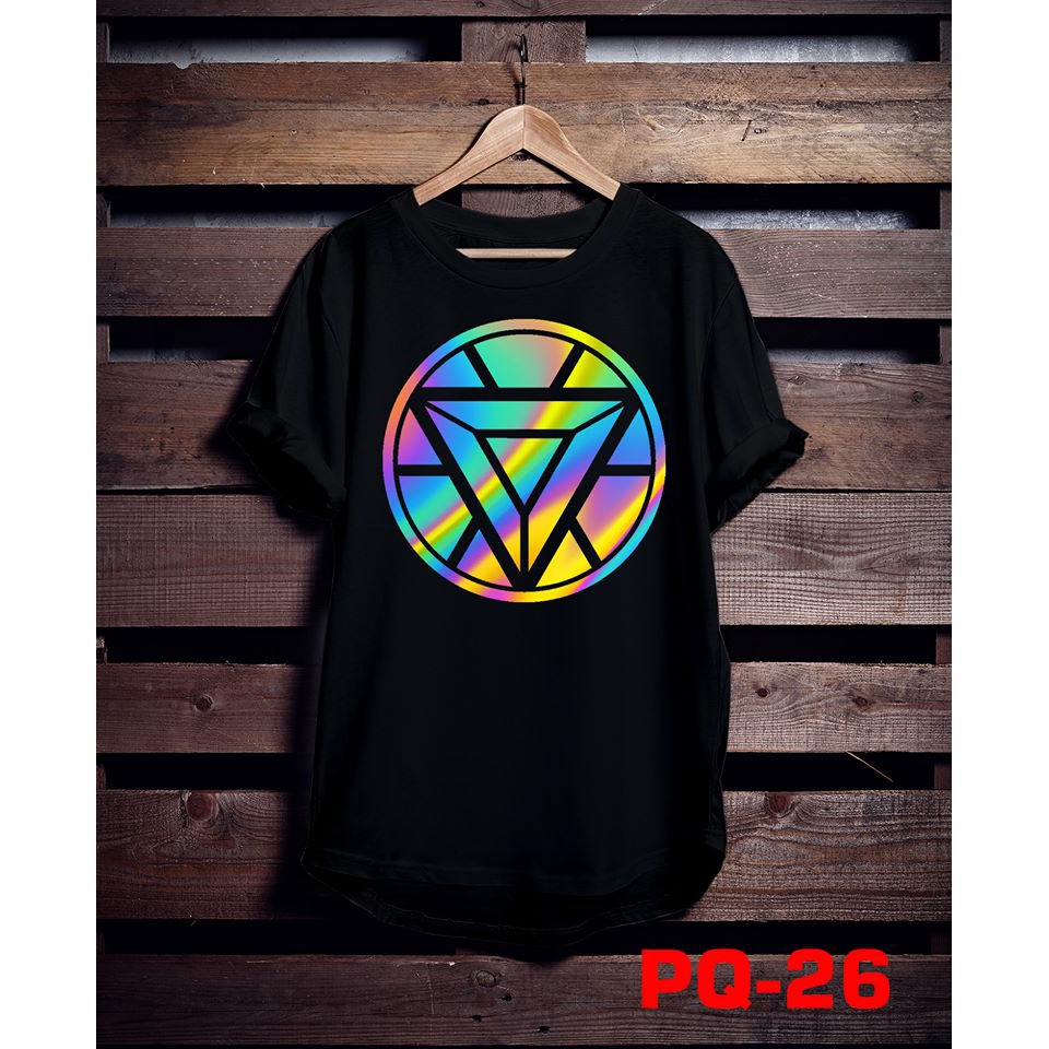 Áo phông phản quang bảy màu vòng tròn, form rộng tay lỡ chất Cotton freesize cho nam và nữ MODY