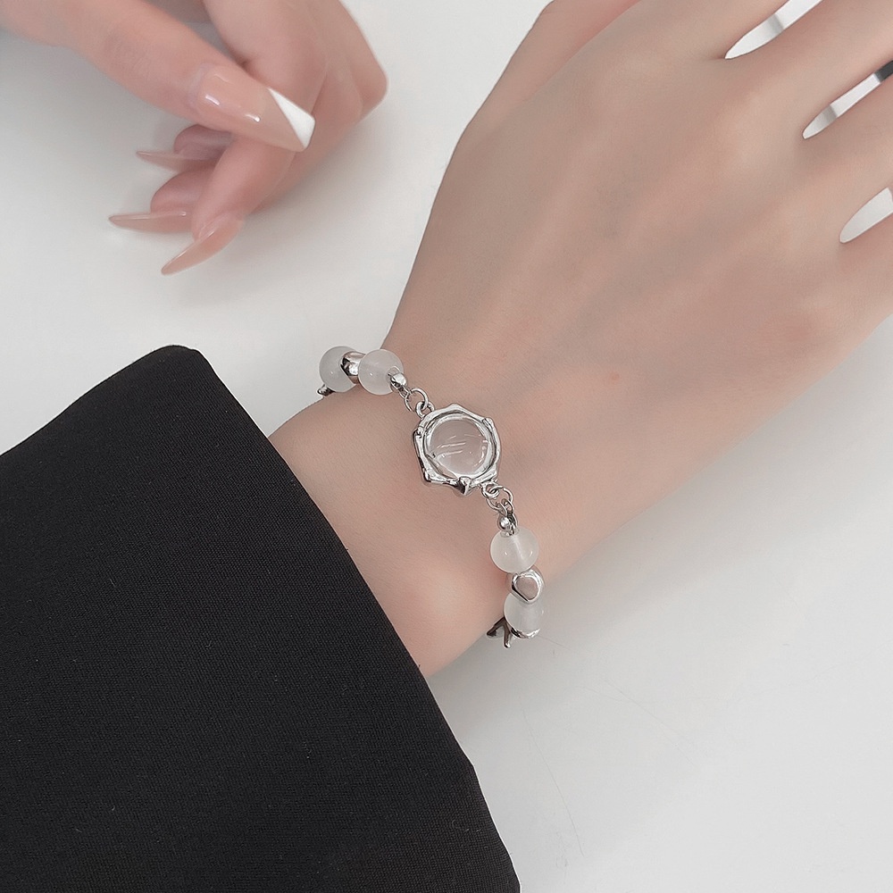 Vòng Tay Đá opal Thiết Kế Mới Phong Cách hip hop Cho Cặp Đôi