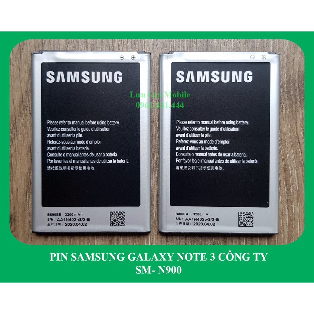 Pin Samsung Galaxy Note 3 zin công ty N900