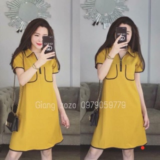 Đầm suông viền Bigsize 60-90 ký, thời trang nữ dành cho khách ngoại cỡ
