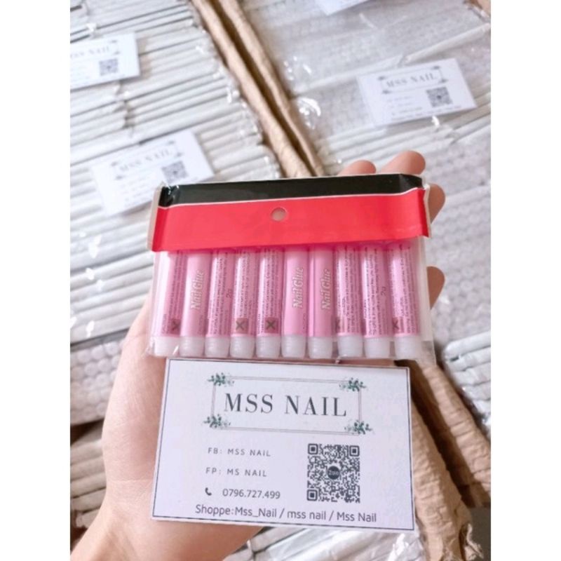 Keo dán Nail Box,  keo dán móng 2g