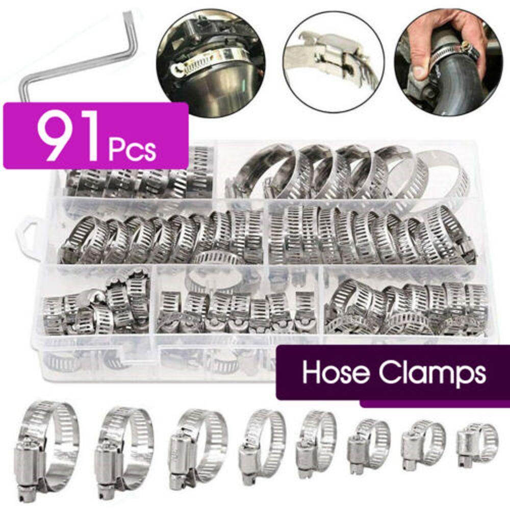 NICKOLAS Bộ Ống Dẫn Nhiên Liệu 91Psi Bằng Thép Không Gỉ Có Kẹp Điều Chỉnh Được