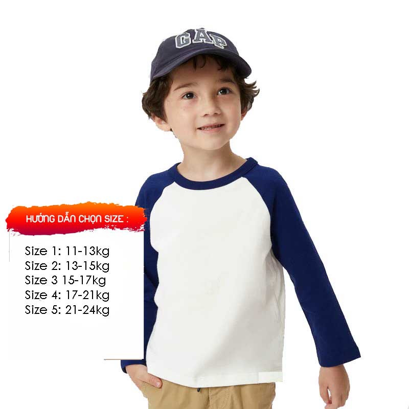 Áo thun dài tay giáp lăng cho bé trai bé gái TANOSA từ 10-22kg siêu đáng yêu