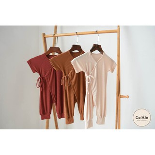 Bộ romper cộc tay vạt chéo ống bom Cookie Babywear