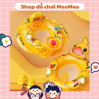 Phao bơi cho bé kèm bơm tay, phao bơi hình thú dễ thương chống lật cho bé tập bơi có kèm lót cho bé nhỏ