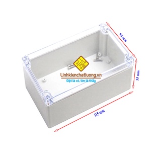 Combo 2 Hộp nhựa 115x90x55mm chống ẩm nắp trong suốt