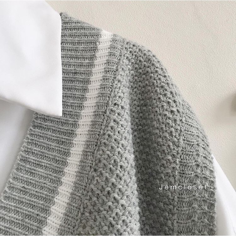 Áo Gile Nữ Dáng Ngắn Ghile Len Trơn Croptop Form Rộng Phong Cách Thời Trang Hàn Quốc Eime 3 Màu Xám Đen Trắng 1754 | BigBuy360 - bigbuy360.vn