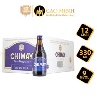 Bia Chimay Xanh 9% Thùng 12 Chai 330ml Nhập Khẩu Bỉ