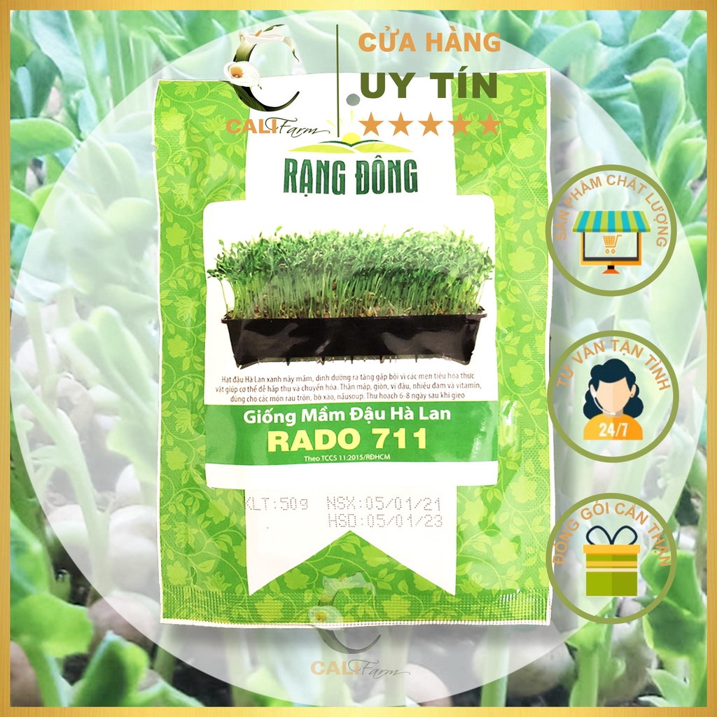 Hạt giống Rau Mầm Đậu Hà Lan Rado 711 (50gr)