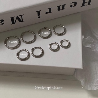 𝐯𝐞𝐥𝐯𝐞𝐭𝐩𝐢𝐧𝐤.𝐚𝐜𝐜🇰🇷 |  khuyên tai tròn thép không rỉ nhiều size [chú ý giá bán theo chiếc]