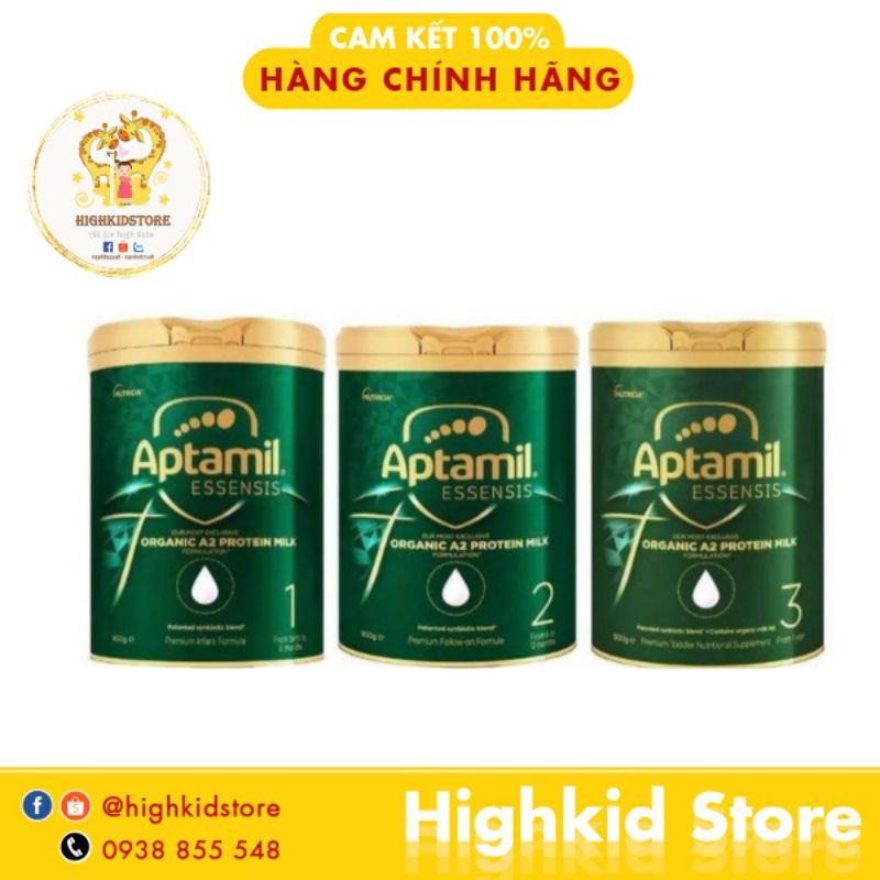 Sữa Aptamil Essensis Organic lon 900gr (đủ số)