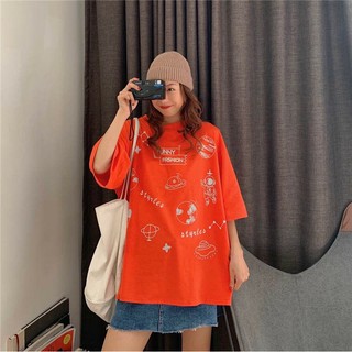 Áo thun free size tay lỡ phi hành gia 😚😚😙