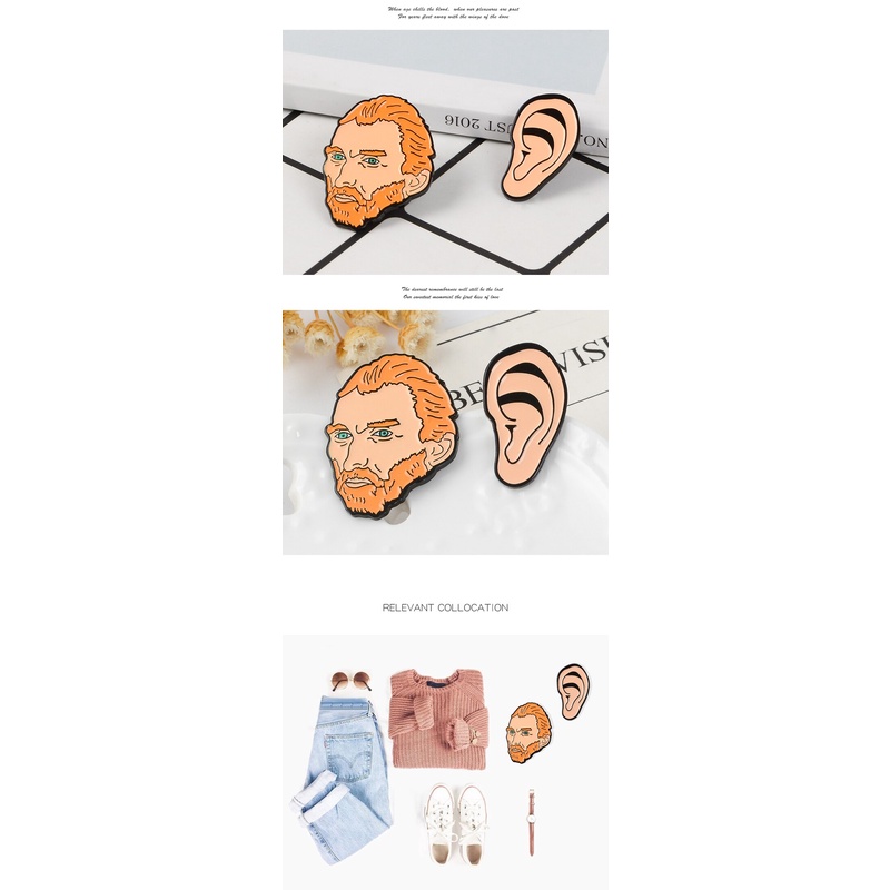 Huy Hiệu Cài Áo Hình Van Gogh/Cái Tai Sáng Tạo