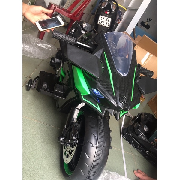 Xe máy điện trẻ em HK-H2R kiểu dáng khỏe khoắn,động cơ 12V mạnh mẽ